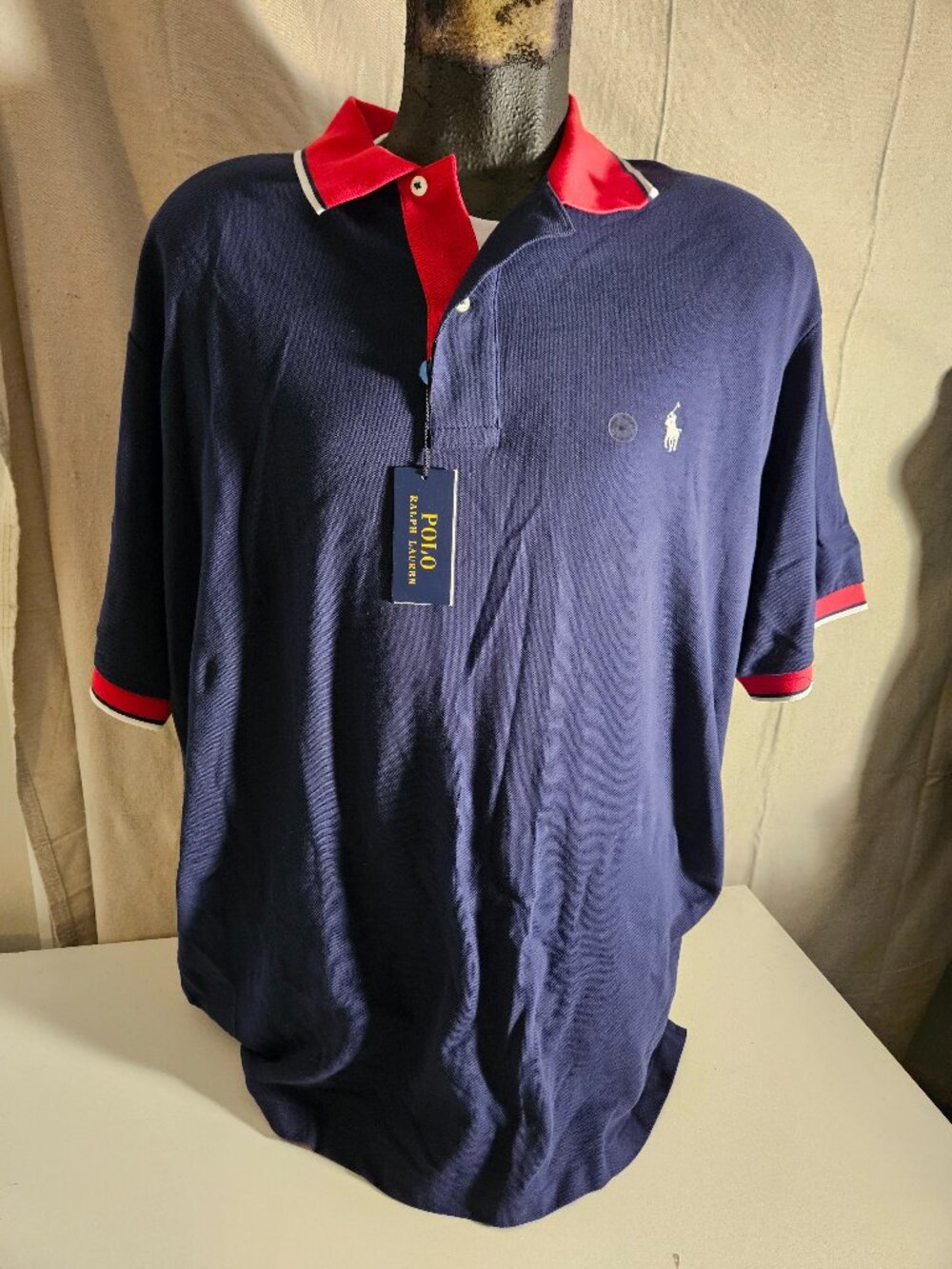 Classic Men's Red, White & Blue Ralph Lauren Polo Shirt NEW Size XLT